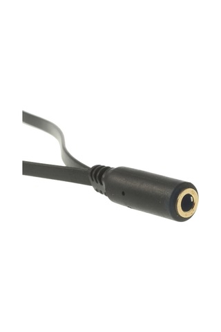 Cbtx Kulaklık PC Adaptörü Kablosu 3.5 MM Çift Mic / Ses 3.5 MM Siyah