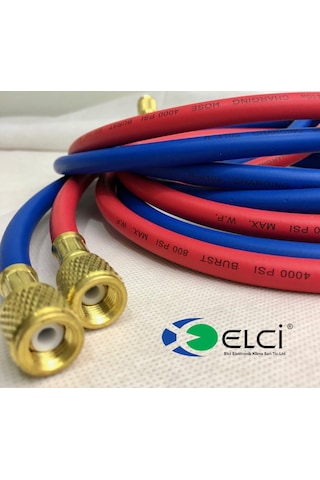 500 Cm Klima Cihazı Hortum Seti Mavi Ve Kırmızı 5mt