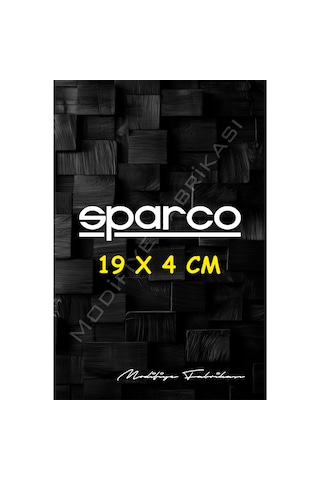 Sparco Sticker Folyo - Beyaz - 19 X 4 Cm