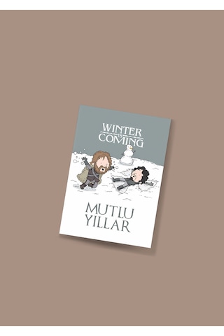 Game Of Thrones 3 Lü Yeni Yıl Kartı Yılbaşı Kartı Tabrik Kartı Karikatür Kart