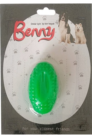 Benny Köpek Oyuncağı Sert Elips Top 8 X 4.5 Cm Yeşil