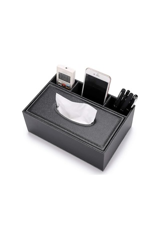 Dikdörtgen Pu Deri Mendil Kutusu