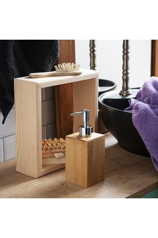 Lorin Bambu Sıvı Sabunluk Açık Kahverengi