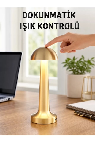 Modern Tasarım Şarjlı Masa Lambası 1800 Mah Batarya Yeni Nesil Çr