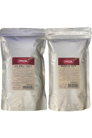 Orçel Çilekli Süt + Muzlu Süt Aromalı İçecek Tozu Oralet 2 x 1 KG