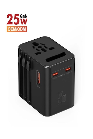 Fc-21 25w Global Seyahat Şarj Aleti - 1 Usb-a, 2 Type-c, 1 Ac Pri