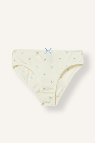 Defacto Fiyonk Detaylı Desenli Penye 3lü Slip Külot Kız Çocuk I8686a826auwt34 Beyaz-wt34