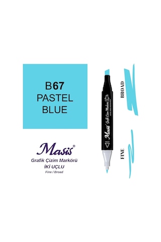 Twin Çift Uçlu Marker Kalemi 67 Pastel Blue