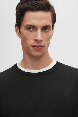 Regular Fit Haki Tüylenme Yapmayan Bisiklet Yaka Triko Kazak Haki