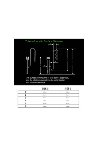 Yifomall Akvaryum Filtre Bardakları İçin Yüksek Borosilikat Cam Giriş Borusu - Yüzücü Yağ Filtrasyonu - 360 Döner - 13mm Dış Çap