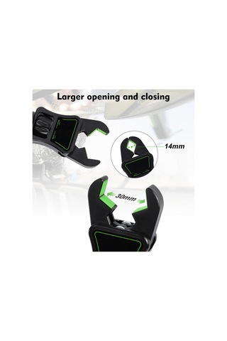 Mufunye Yeşil Abs Araç Telefon Tutucu, Kolay Kurulum, Tüm Telefon Modellerine Uyumlu, Crab Klips Tasarımı, 30mm Maksimum Klem Mesafesi