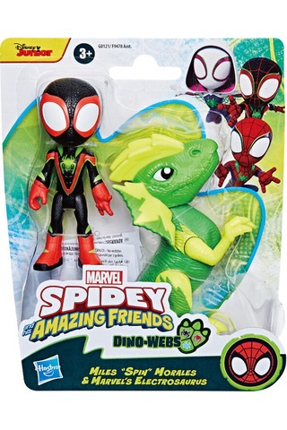 Spidey And His Amazing Friends Miles Spin Morales & Electrosaurus Marvel