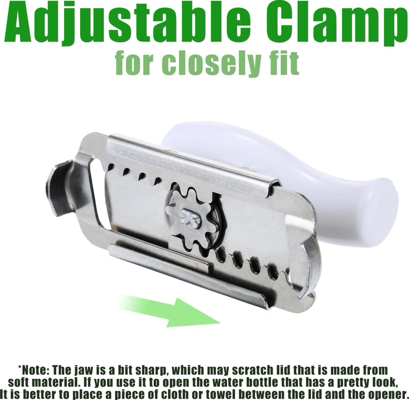 Folinda Stainless Steel Kavanoz Açıcı - Zor Kapakları Kolay Açar - Çocuk Ve Yaşlı Dostu Mutfak Gereci - Beyaz Beyaz