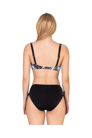 Endeep Kadın Büyük Beden Balenli Destekli Yaprak Desenli Bikini Takımı Yaprak
