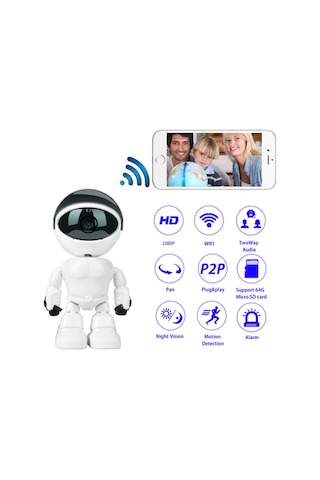 Otomatik Izleme Akıllı Robot Izleme Kamerası Kablosuz Wifi Ev Uza