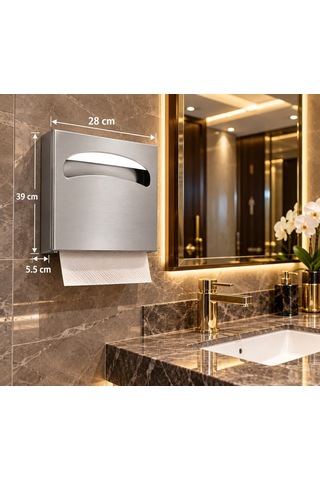 Gülen Ağız Kağıt Verici 430 Paslanmaz Kalite Acar 13374 Gümüş