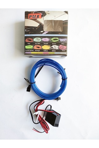 2 Metre 12V Mavi İp Neon İp Led Araç İçi Neon Led