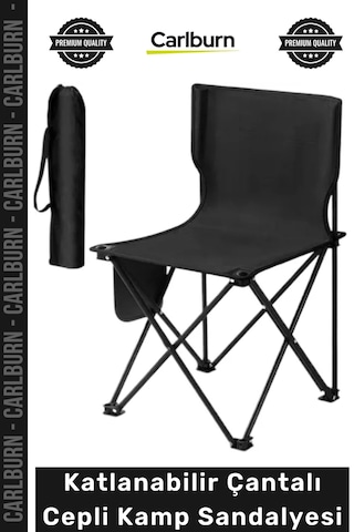 Kampsandalyesi Konforlu Ergonomik Metal Profil Oxford Kumaş Katlanabilir Çantalı Cepli Kamp Sandaly Çok Renkli