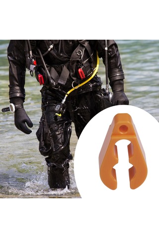 Homyl Uzun Hortum Klipsi Tutucu Hafif Şnorkelli Dalış Turuncu