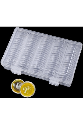 Dolıty 100x 25mm Madeni Para Kapsülleri W/sikke Toplama Temizlemek