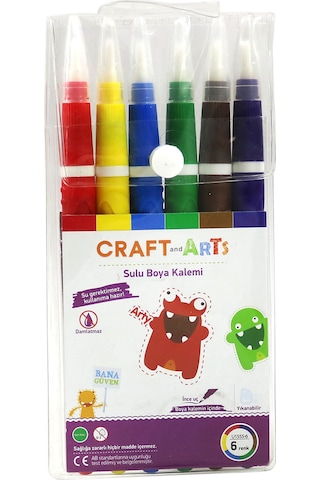 Umix Craft And Arts Suluboya Kalemi 6 Renk+spr.resim Defteri