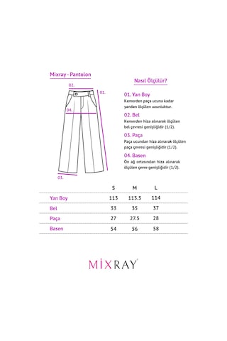 Mixray 4629 Kadın Bol Paça Yüksek Bel Viskon Palazzo Pantolon Siyah