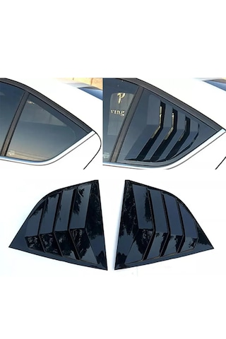 Skoda Octavia Mk3 Kebelek Cam Vizörü 2015-2020 Parlak Siyah