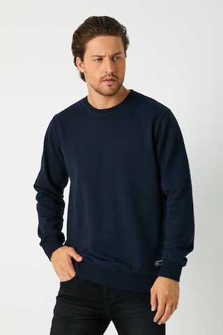 Mmetalic Erkek Lacivert Basic Bisiklet Yaka Sweatshirt Lacivert
