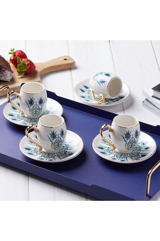 Iznik 6 Kişilik Kahve Fincanı Çok Renkli