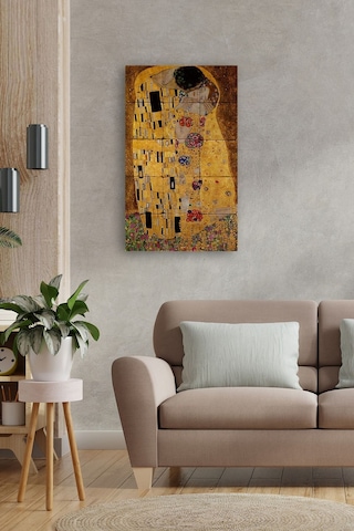 Doğal Taş Tablo - Gustav Klimt Eseri- Duvar Dekoru 30x50cm