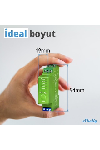 Shelly Pro Dimmer 2pm Dın Ray 2 Kanal Enerji Ölçümlü Akıllı Dimmer