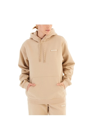 Columbia Csc U Marble Canyon Heavyweight Fleece Unisex Kapüşonlu Sweatshirt-4558 Deve Tüyü