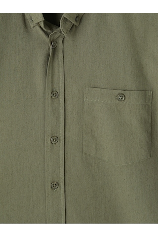 Lcwaıkıkı Classic Haki Regular Fit Kanvas Erkek Gömlek