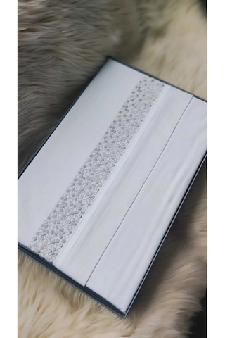 Özdilek Jasmin Çift Kiş. Nakışlı Saten Gri Nevre. Tak. 4 Yastık K Beyaz - Gri
