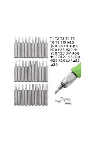 Ccgloball 33 Parça Hassas Tornavida Seti 1 Cımbızlı Mini Manyetik Tornavida Seti