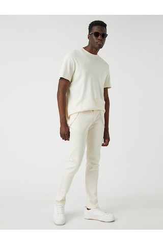 Koton Skinny Fit Kot Pantolon - Michael Jean Ekru 2spm40001bd Ekru