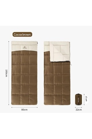 Naturehike Lt250 Uyku Tulumu -11 Derece Kahverengi Renk Kahverengi
