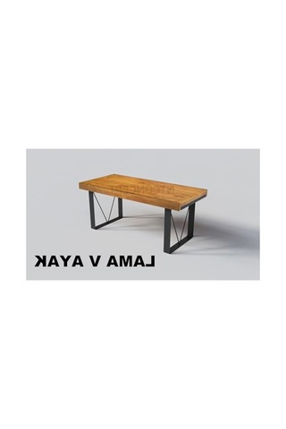 Doğal Ahşap Yemek Masası, 85 X 120 Cm Ölçülerinde Açık Ceviz
