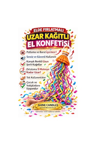 El Konfetisi, Temizlik Derdi Yok. En Güzel Anlarınıza Renk Katan Bir Ürün Diğer