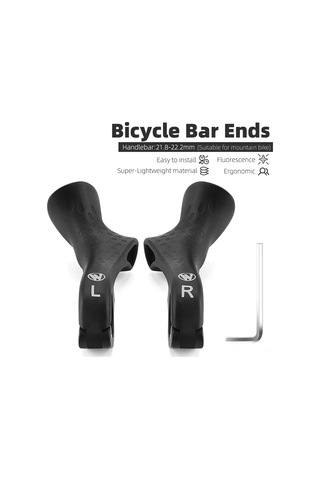 Leezsing Mountain Bisiklet Işık Saçan Nylon Tutamak Ucu, 92g Hafif, 100mm Boy, Bisiklet Ekipmanı Yp0804067