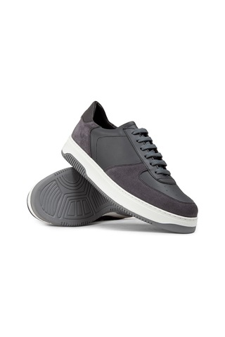 Deery Hakiki Deri Gri Erkek Sneaker Ayakkabı - 01965Mgrıe02 Gri