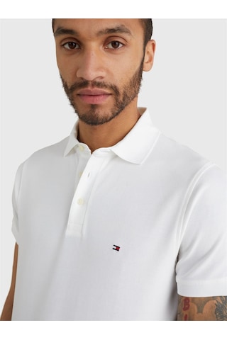 Tommy Hilfiger Core 1985 Slım Polo Erkek Beyaz T-shirt - Mw0mw17771