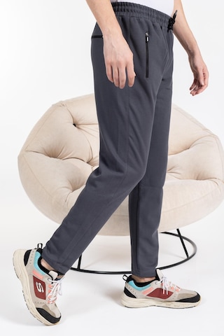 Mutlu City Double Face Kumaş Basic Düz Model Rahat Kalıp Pantolon Kesim Trend Erkek Eşofman Altı-2990-füme Füme
