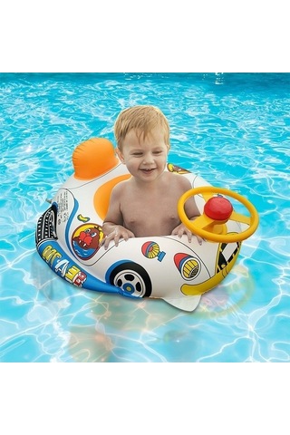 Ganzhoushop Yüzme Yüzme X Teslimatı Su Şişme Şekli Renkli Renk Rastgele Polis Koltuğu, Kalınlaşmış Halkası Direksiyonlu Çok Çocuk Arabası 60cm 60 : Jm Çok Renkli