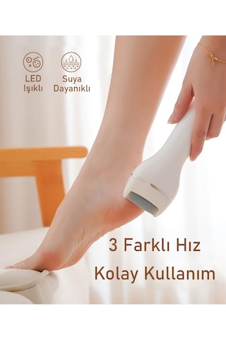 Valkyrie Şarjlı Ayak Törpüsü Nasır Giderici Elektrikli Topuk Törpüsü Led Işıklı Type-c Çift Başlıklı