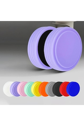 Willowhaven Gri 8 Adet Çanta Tekerlek Koruması Şok Dirençli Kaymaz Ve Sessiz Gri