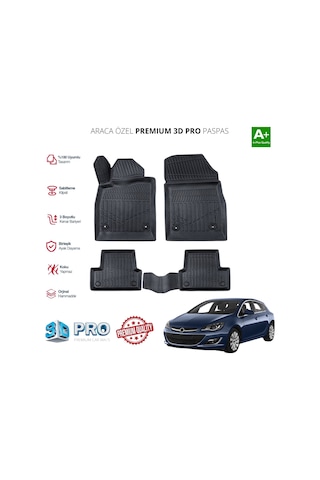 Opel Astra J Araca Özel 3d Paspas 2012 2013 2014 2015 2016 2017 2018 2019