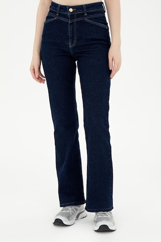 U.S. Polo Assn. Kadın Mavi Slim Flare Fit Jean Pantolon 50297486-DN0022