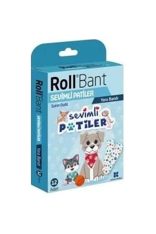 RollBant Sevimli Patiler Yara Bandı 12li