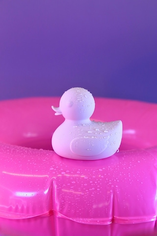 Purely Yours Şarj Edilebilir Silikon Lucky Duck Vibratör Lila